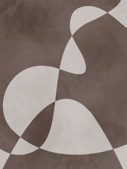 הדפס - Abstract Composition Brown