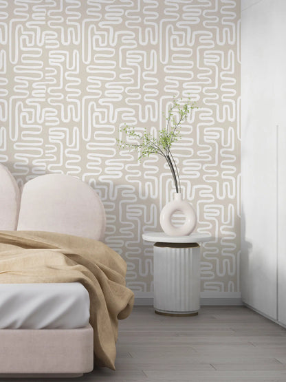 טפט לקיר - דגם  Boho Abstract