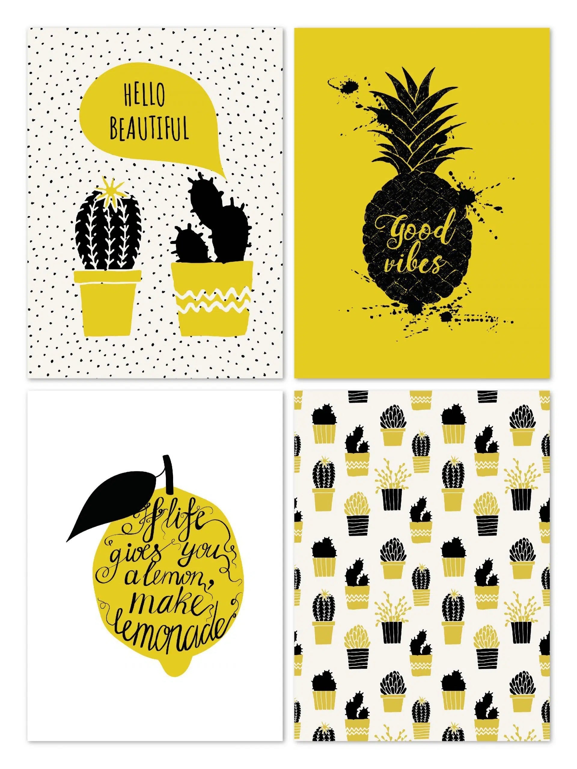 סט 4 גלויות - Tropical