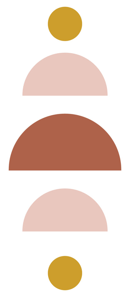 סט 5 מדבקות טפט צורני - מגוון צבעים - דגם בלאנס