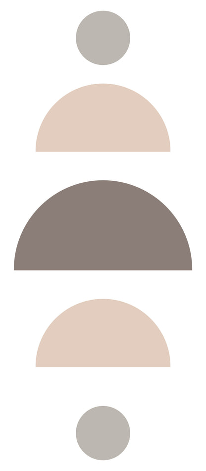 סט 5 מדבקות טפט צורני - מגוון צבעים - דגם בלאנס