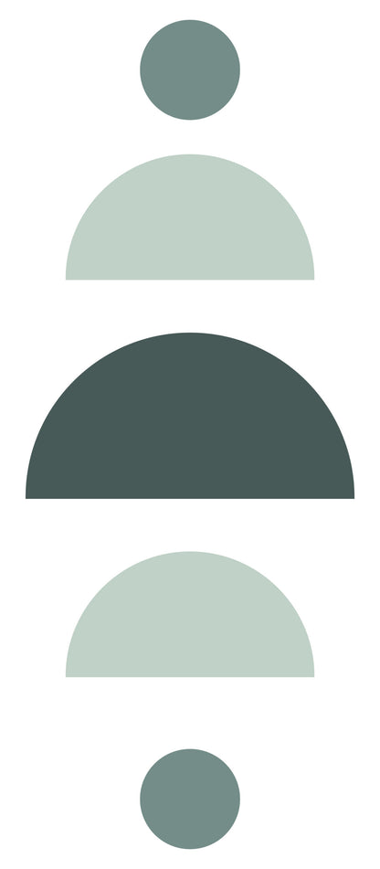 סט 5 מדבקות טפט צורני - מגוון צבעים - דגם בלאנס