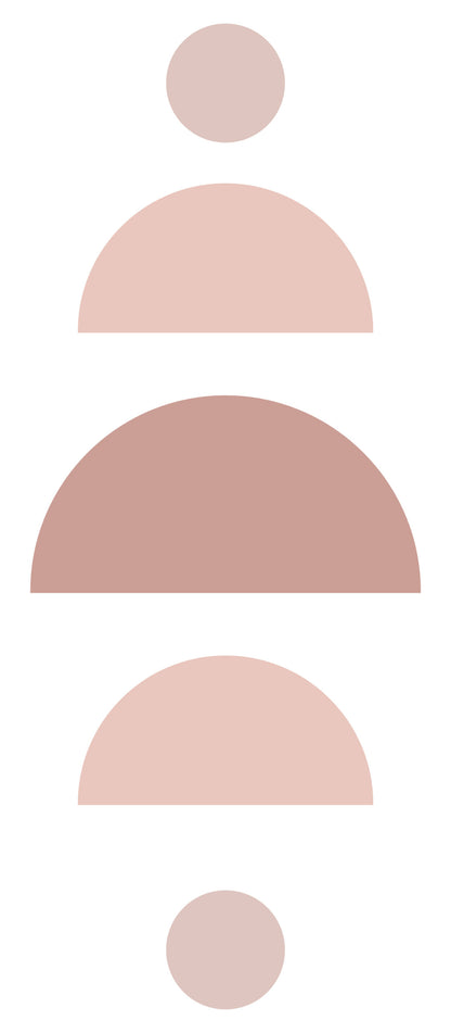 סט 5 מדבקות טפט צורני - מגוון צבעים - דגם בלאנס