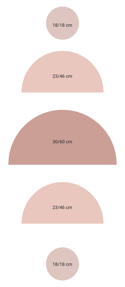 סט 5 מדבקות טפט צורני - מגוון צבעים - דגם בלאנס