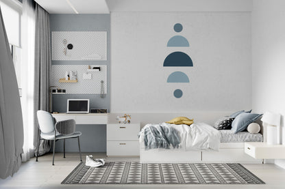 סט 5 מדבקות טפט צורני - מגוון צבעים - דגם בלאנס