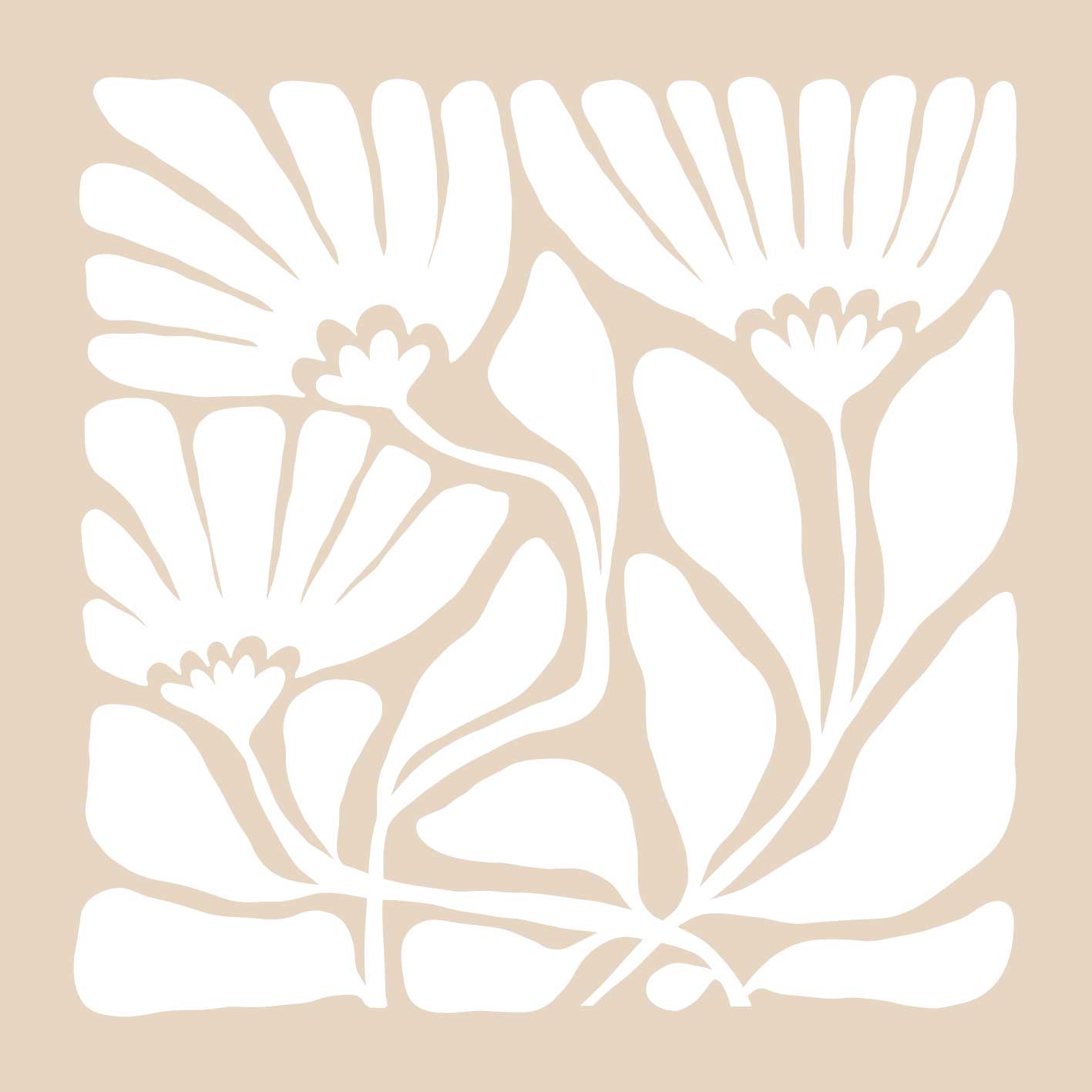 הדפס - Beige floral