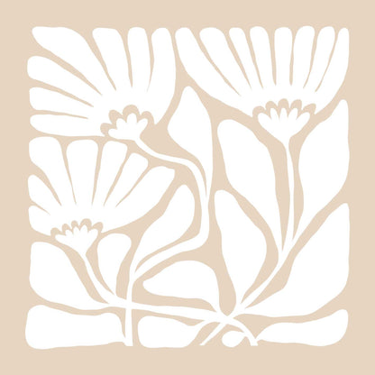 פוסטר - Beige floral