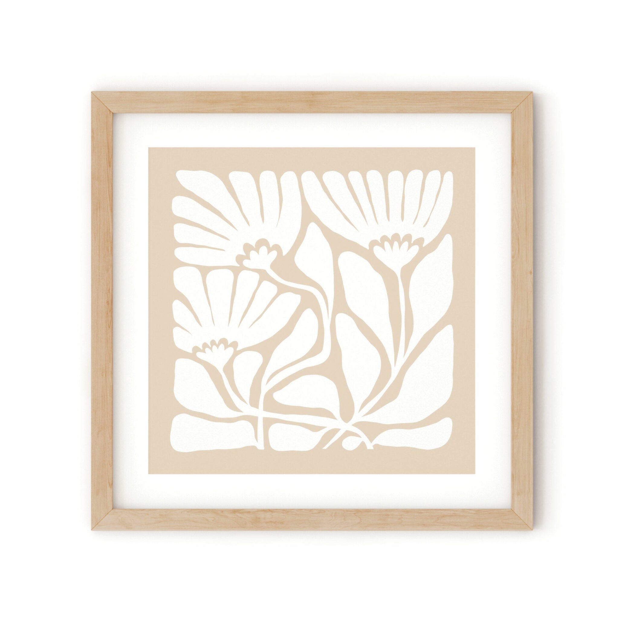 הדפס - Beige floral