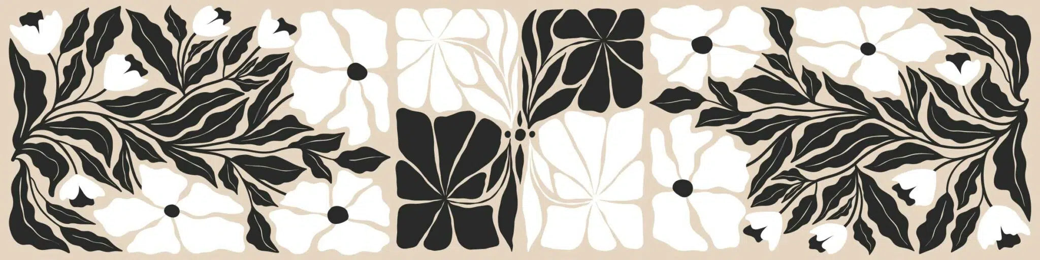 ראנר ויניל - דגם Black leaf