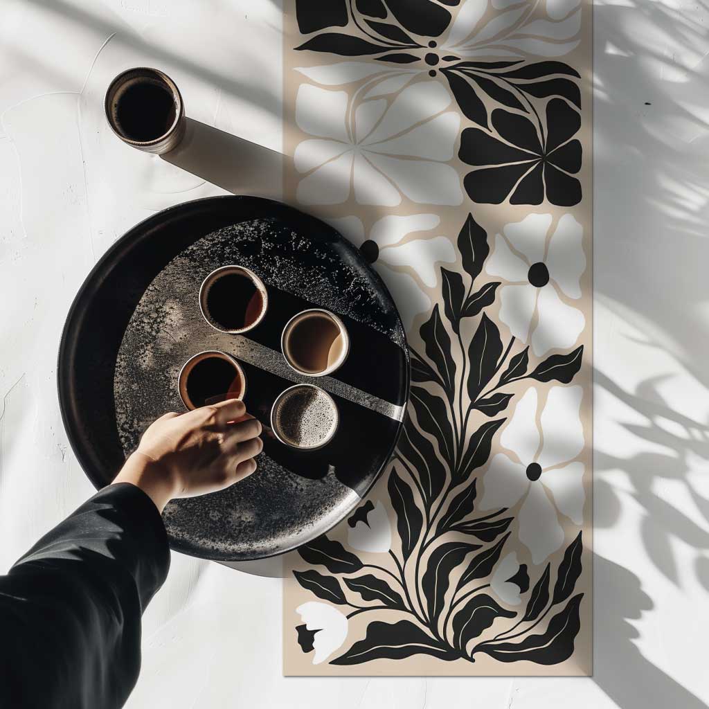 ראנר ויניל - דגם Black leaf