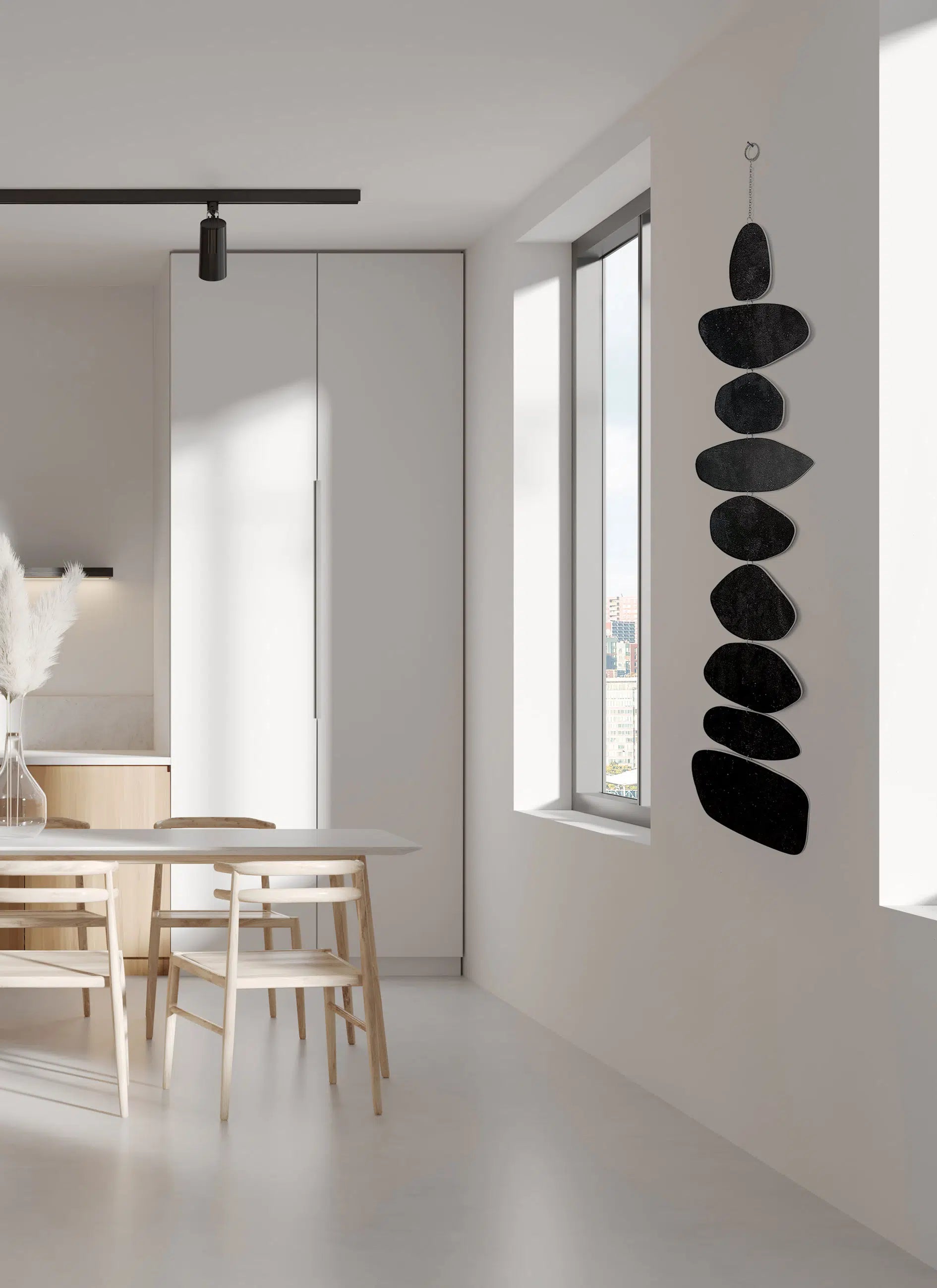 תכשיט קיר בלאנס - אבן שחור