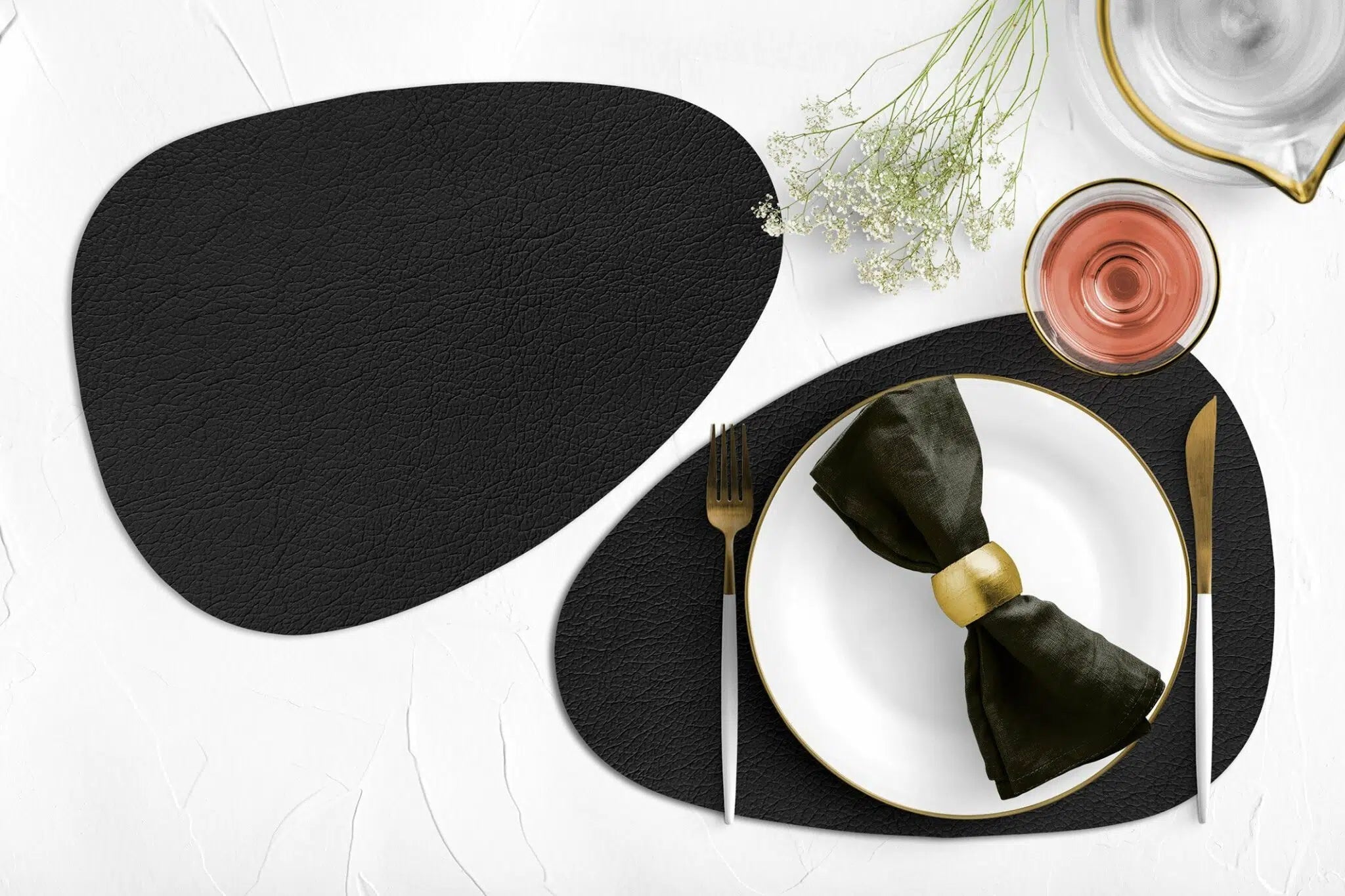 פלייסמט ויניל - צורני שחור