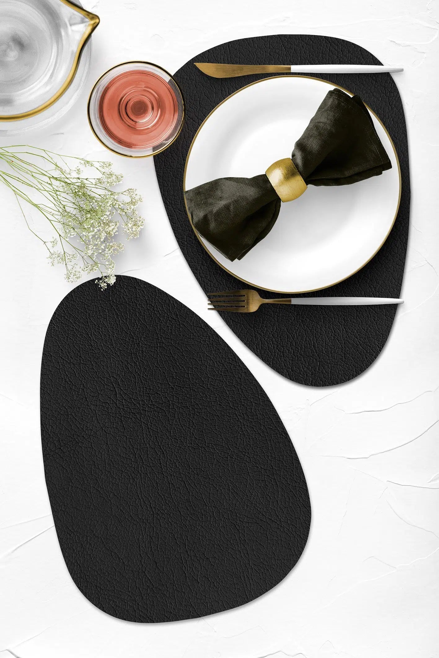 פלייסמט ויניל - צורני שחור