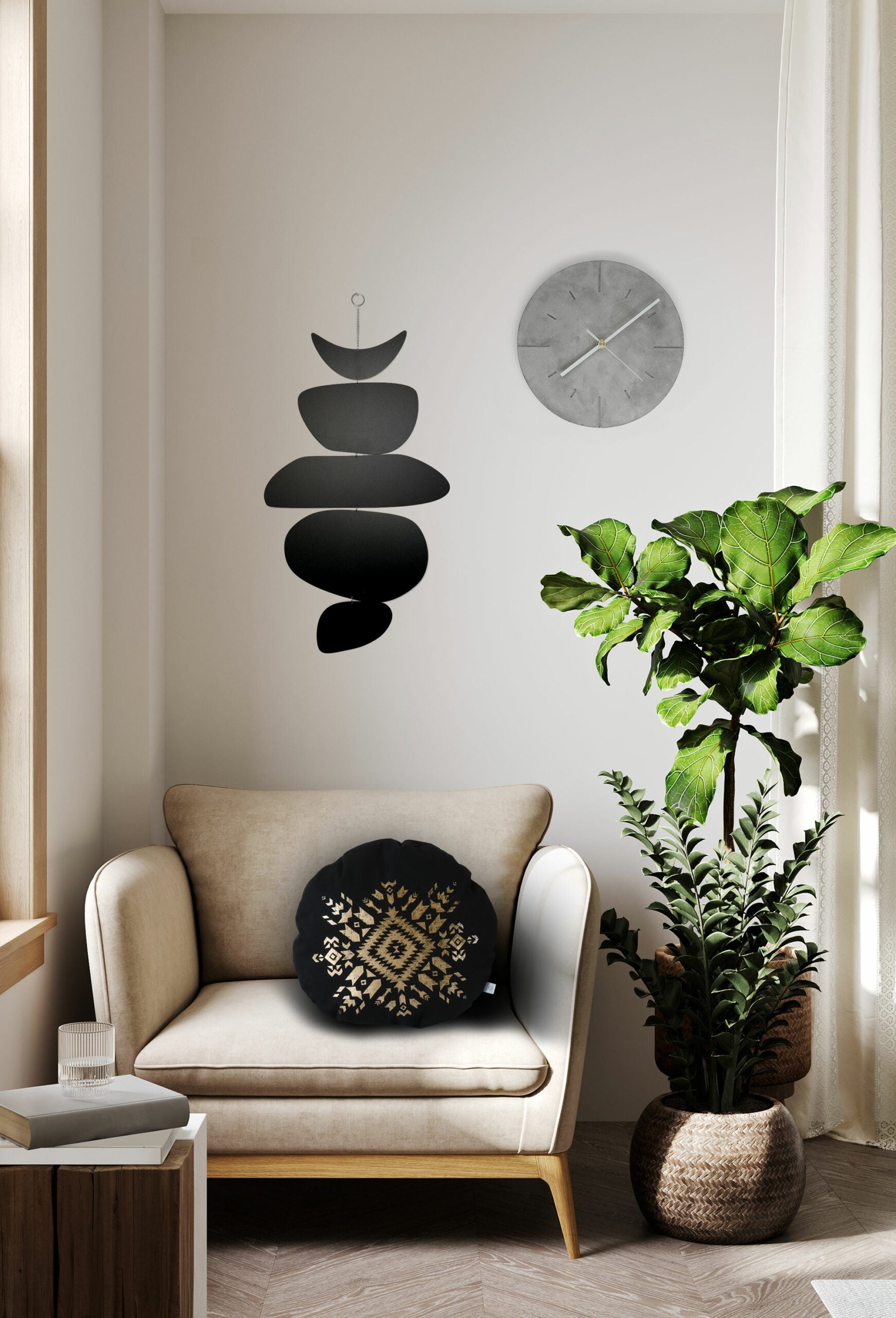 תכשיט קיר בלאנס שחור