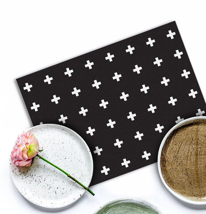 פלייסמט ויניל - דגם פלוס שחור