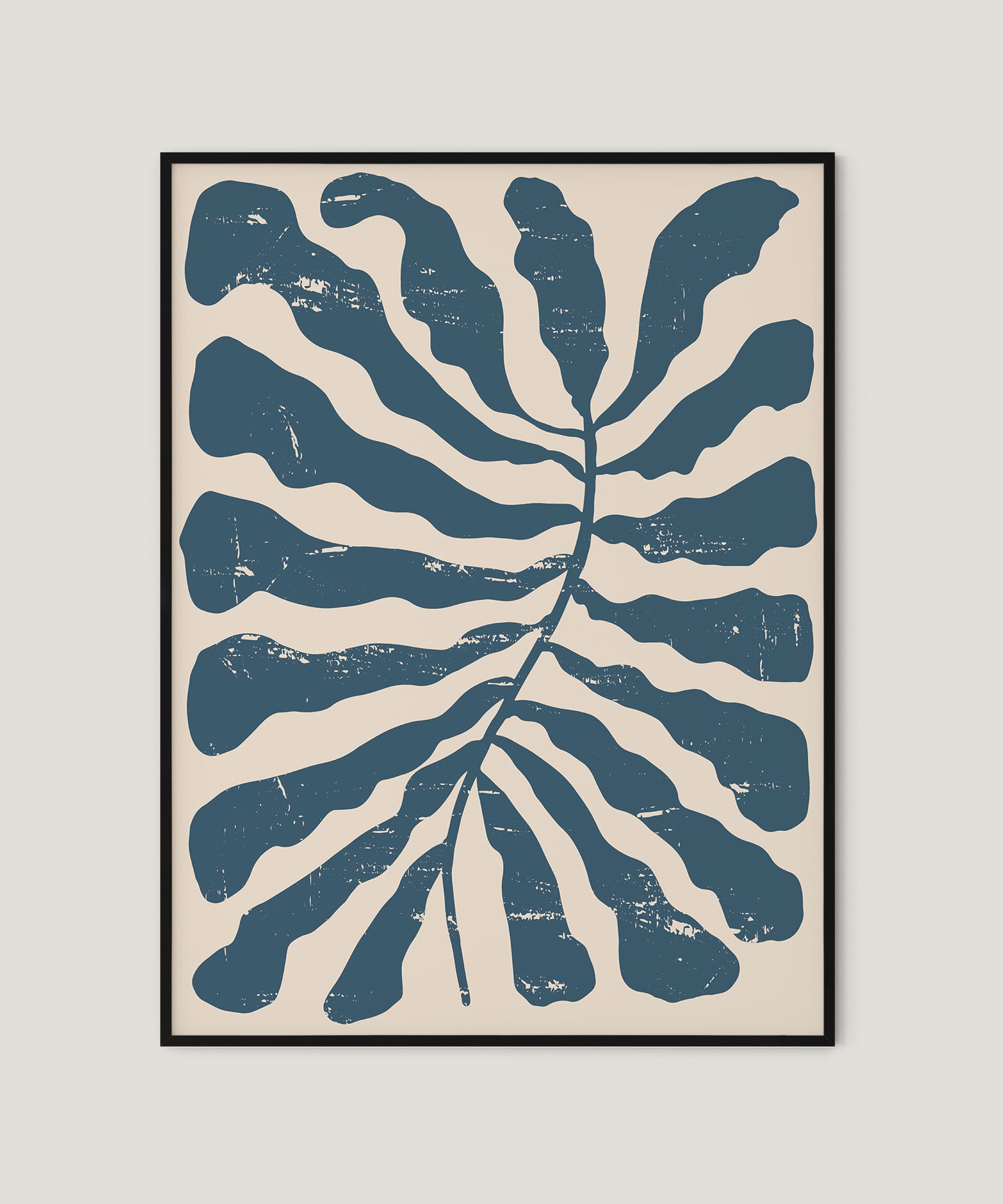 פוסטר - Abstract blue leaf