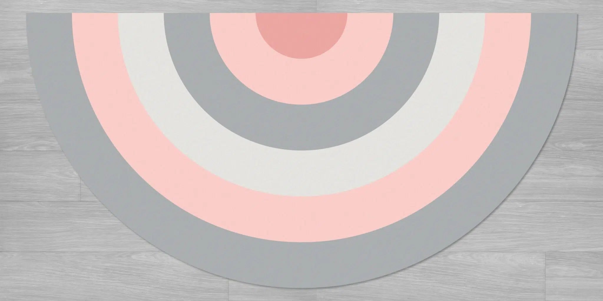 שטיח ויניל חצי עיגול - Blush Rainbow
