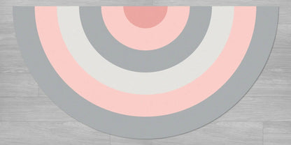 שטיח ויניל חצי עיגול - Blush Rainbow