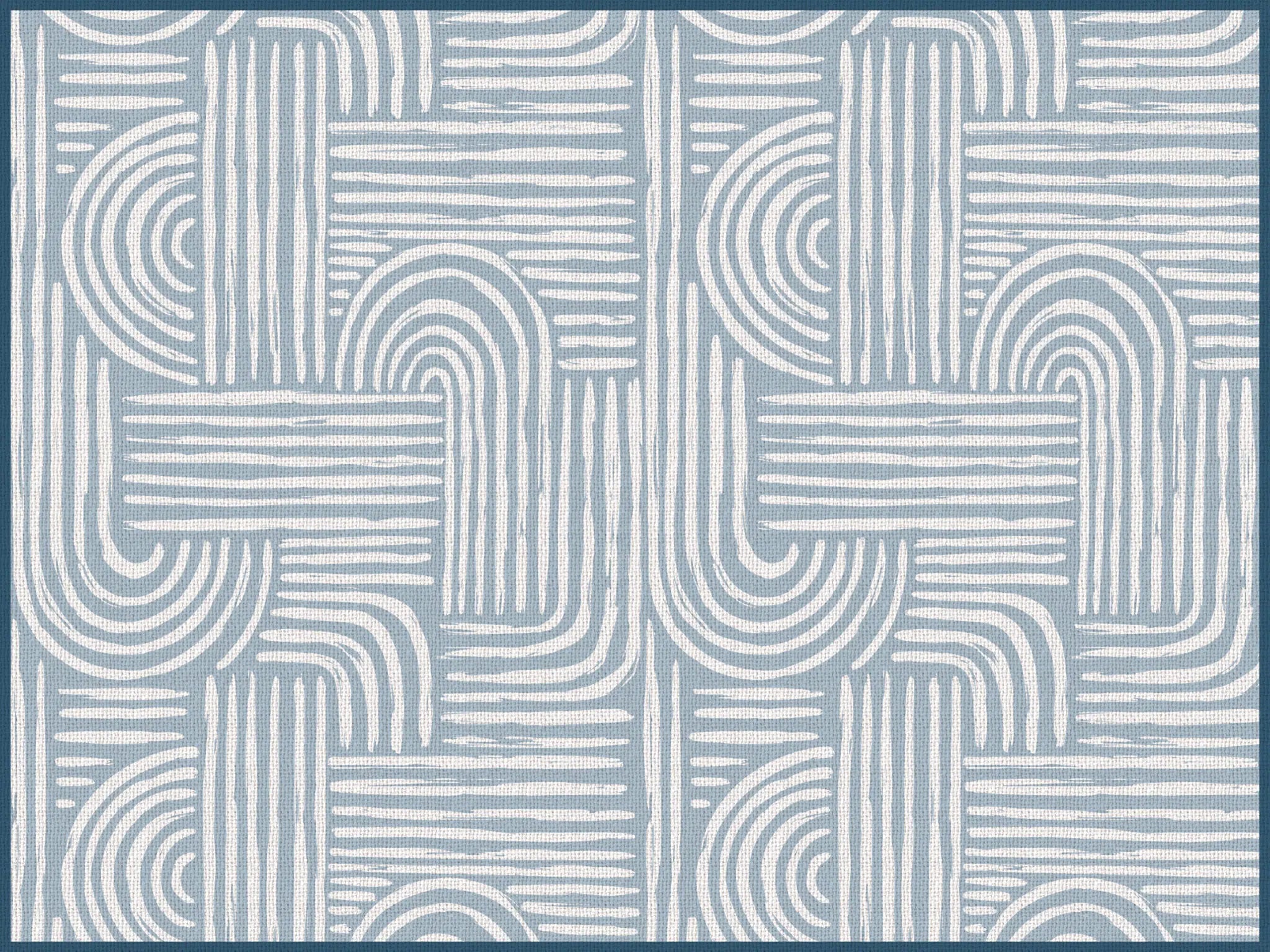 עודפים - שטיח דגם Boho Blue Lines 55/80