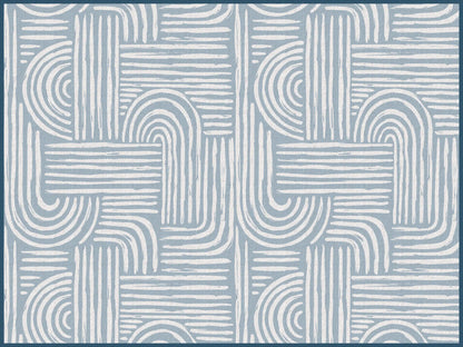 עודפים - שטיח דגם Boho Blue Lines 50/180