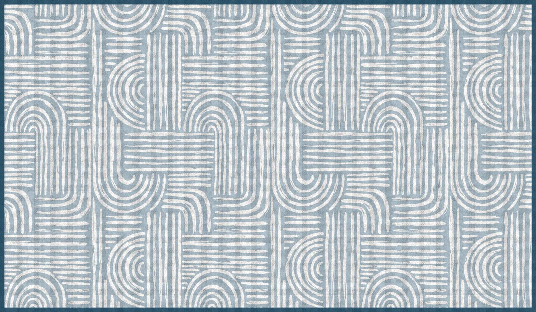 עודפים - שטיח דגם Boho Blue Lines 55/80