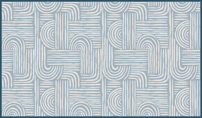 עודפים - שטיח דגם Boho Blue Lines 50/180