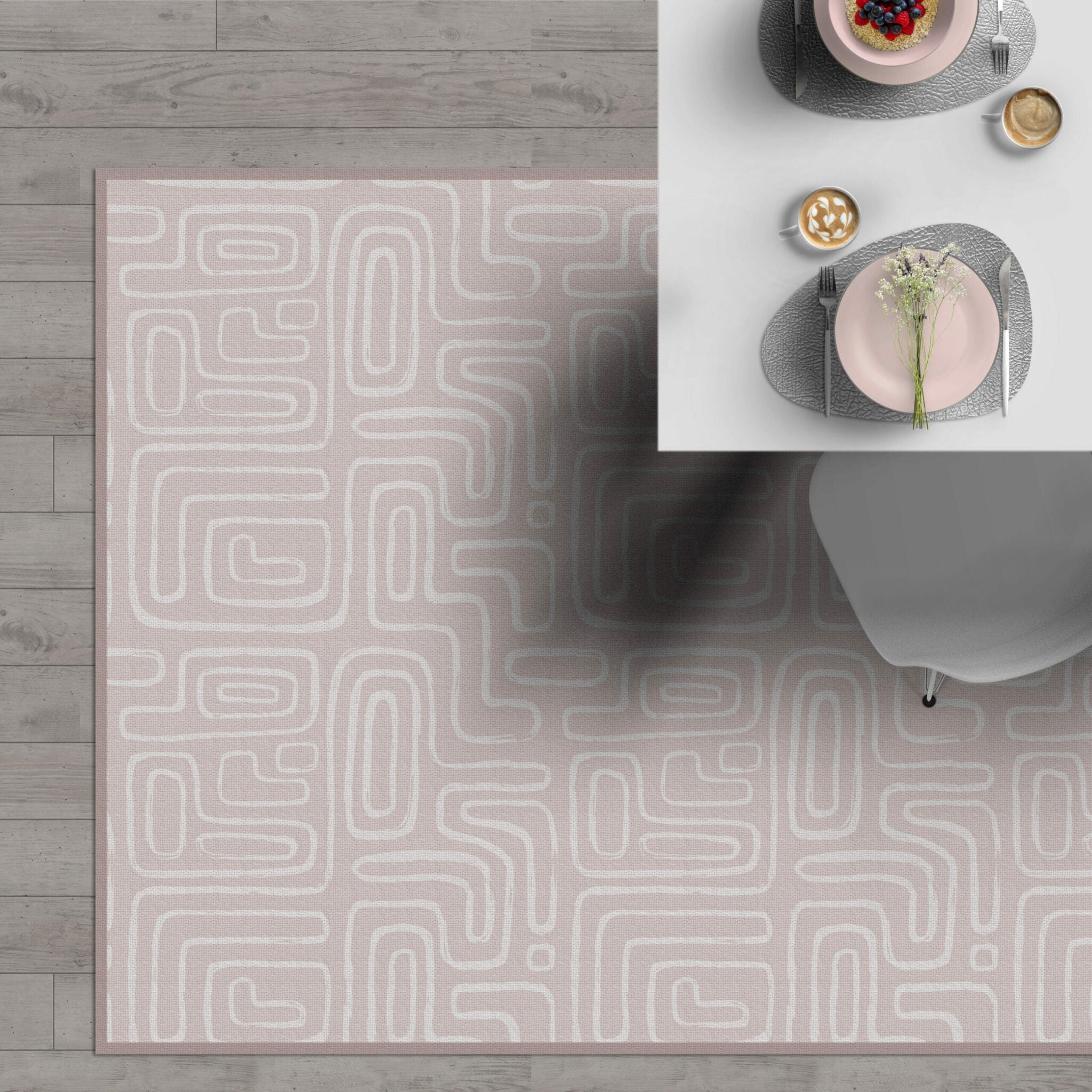 שטיח ויניל - דגם Boho Blush Lines