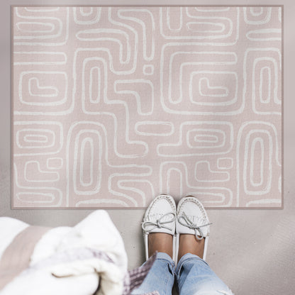 שטיח ויניל - דגם Boho Blush Lines