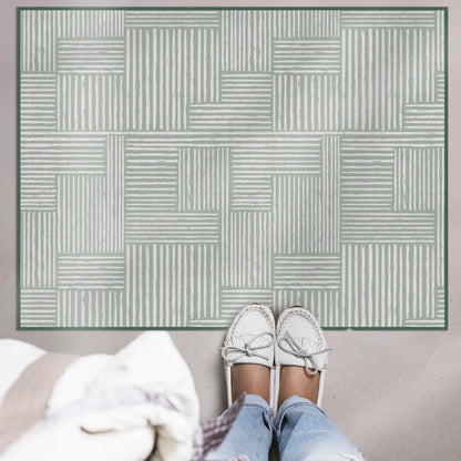 עודפים - שטיח דגם Boho Green Lines