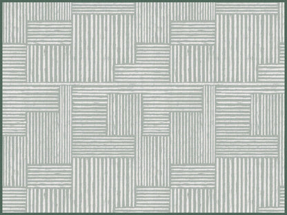 עודפים - שטיח דגם Boho Green Lines