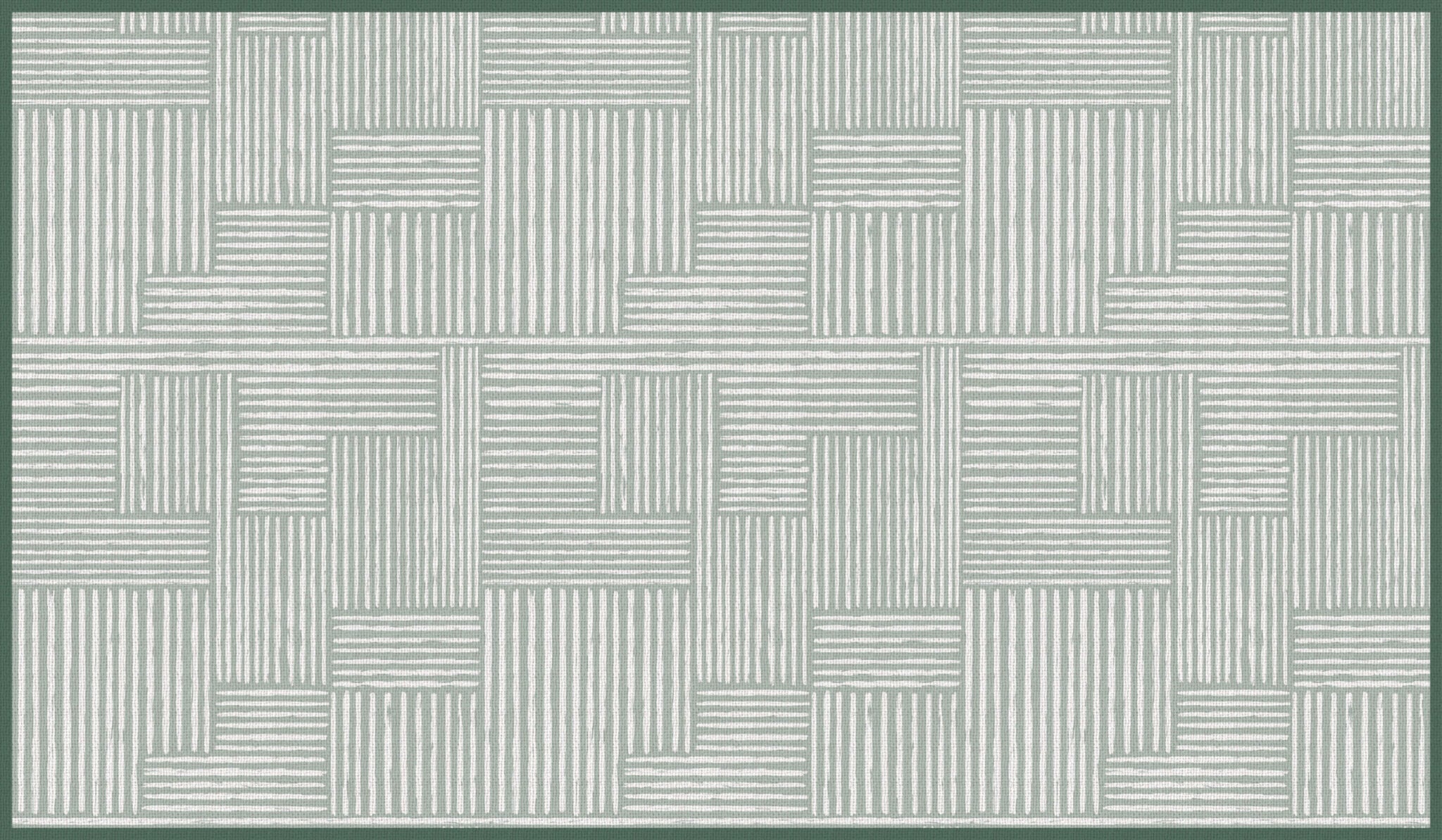 שטיח ויניל - דגם Boho Green Lines