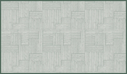עודפים - שטיח דגם Boho Green Lines