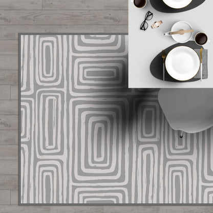 שטיח ויניל - דגם Boho Gray Lines