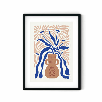 פוסטר - Brown blue vase