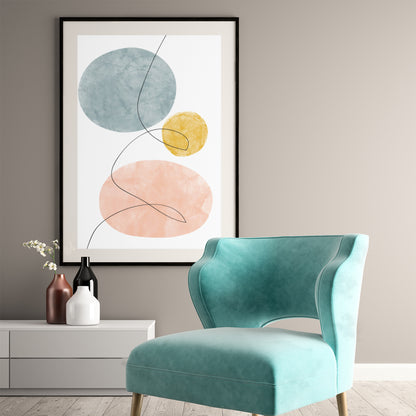 זוג הדפסים - Abstract Shapes