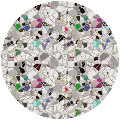 פלייסמט ויניל - עגול טראצו צבעוני