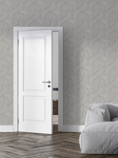 טפט לקיר - דגם  3D Concrete Tiles