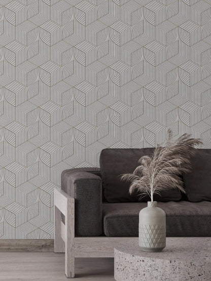 טפט לקיר - דגם  3D Concrete Tiles