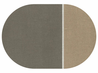 פלייסמט ויניל אליפטי - דגם חום