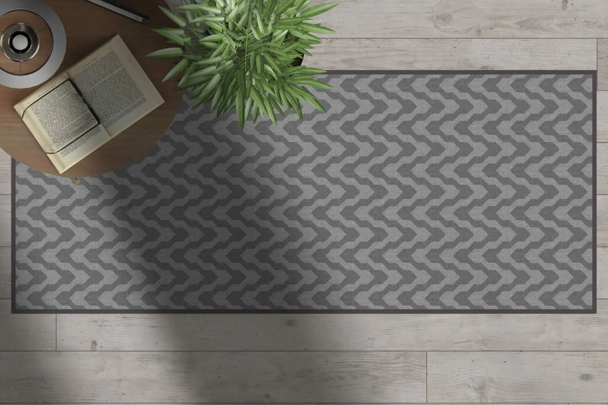 שטיח ויניל - דגם בוהו שיק אפור