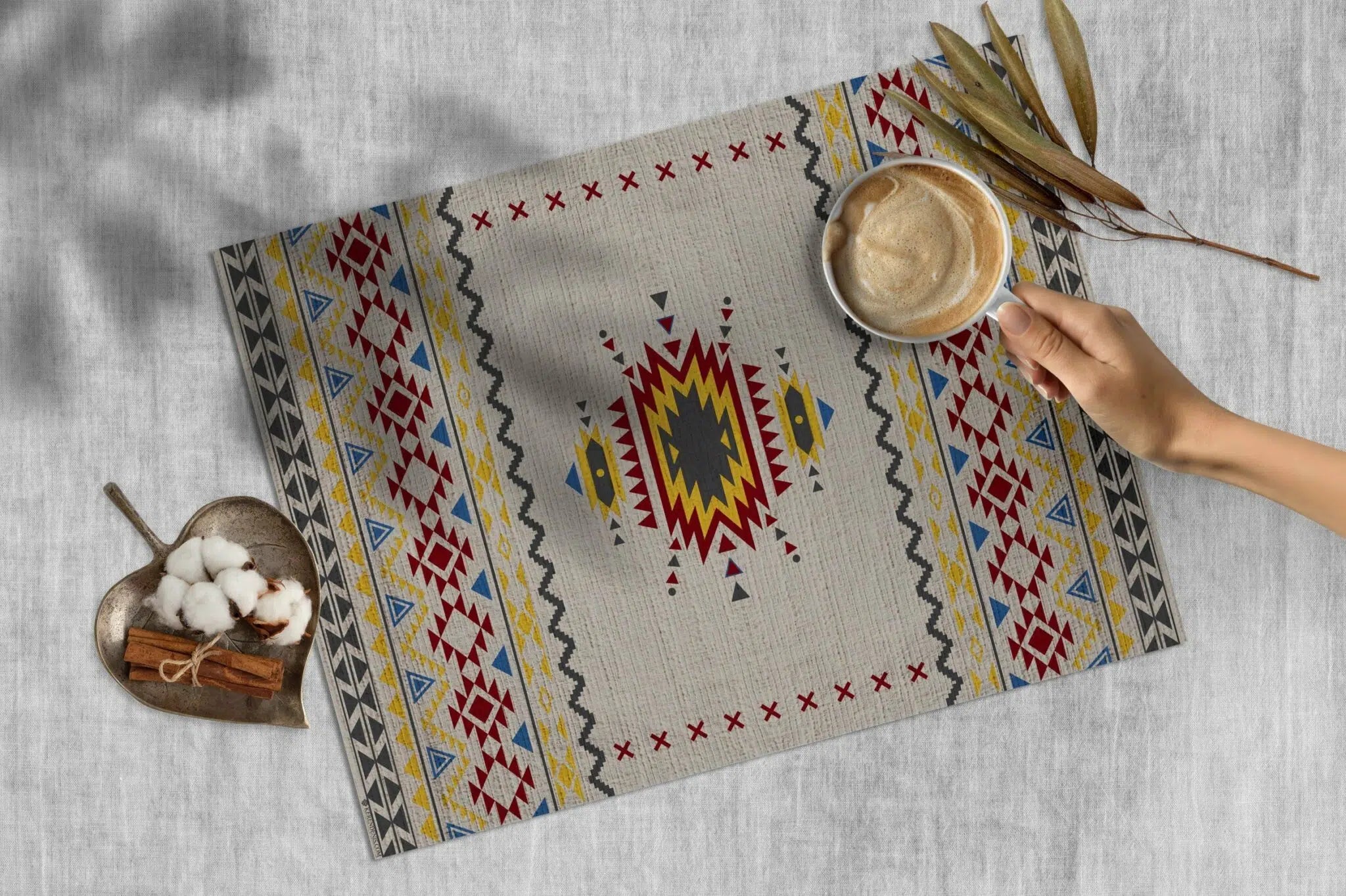 פלייסמט ויניל - דגם Boho Kilim
