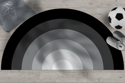 שטיח ויניל חצי עיגול - Gray Rainbow