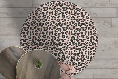 שטיח ויניל עגול - דגם מנומר