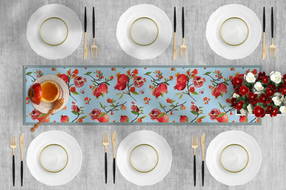 ראנר ויניל - דגם רימונים תכלת