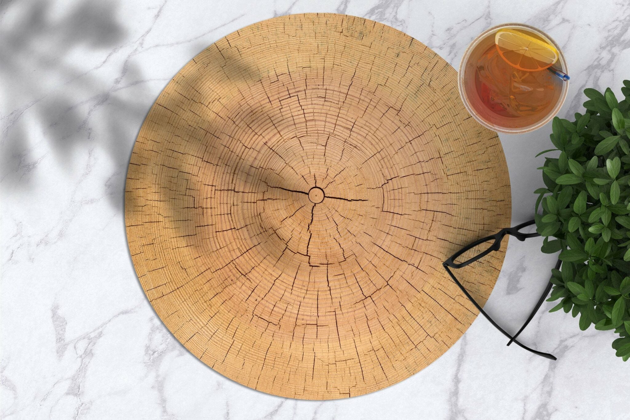 פלייסמט ויניל - עגול Wood