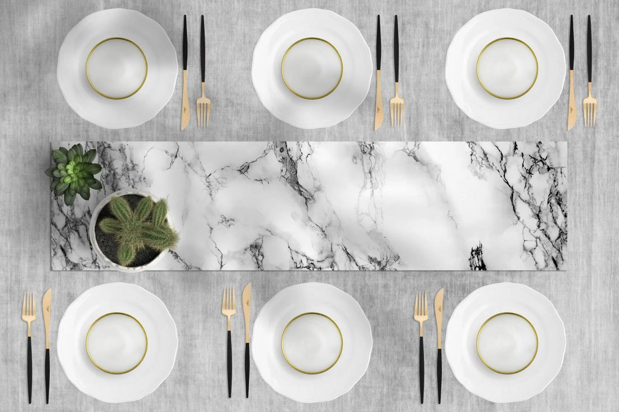 ראנר ויניל - דגם White Marble