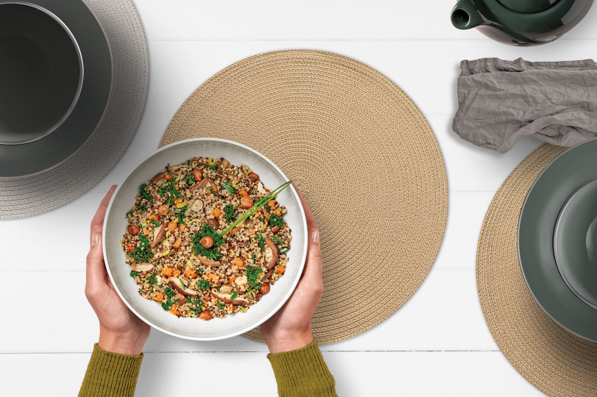 פלייסמט ויניל עגול - דגם Zen