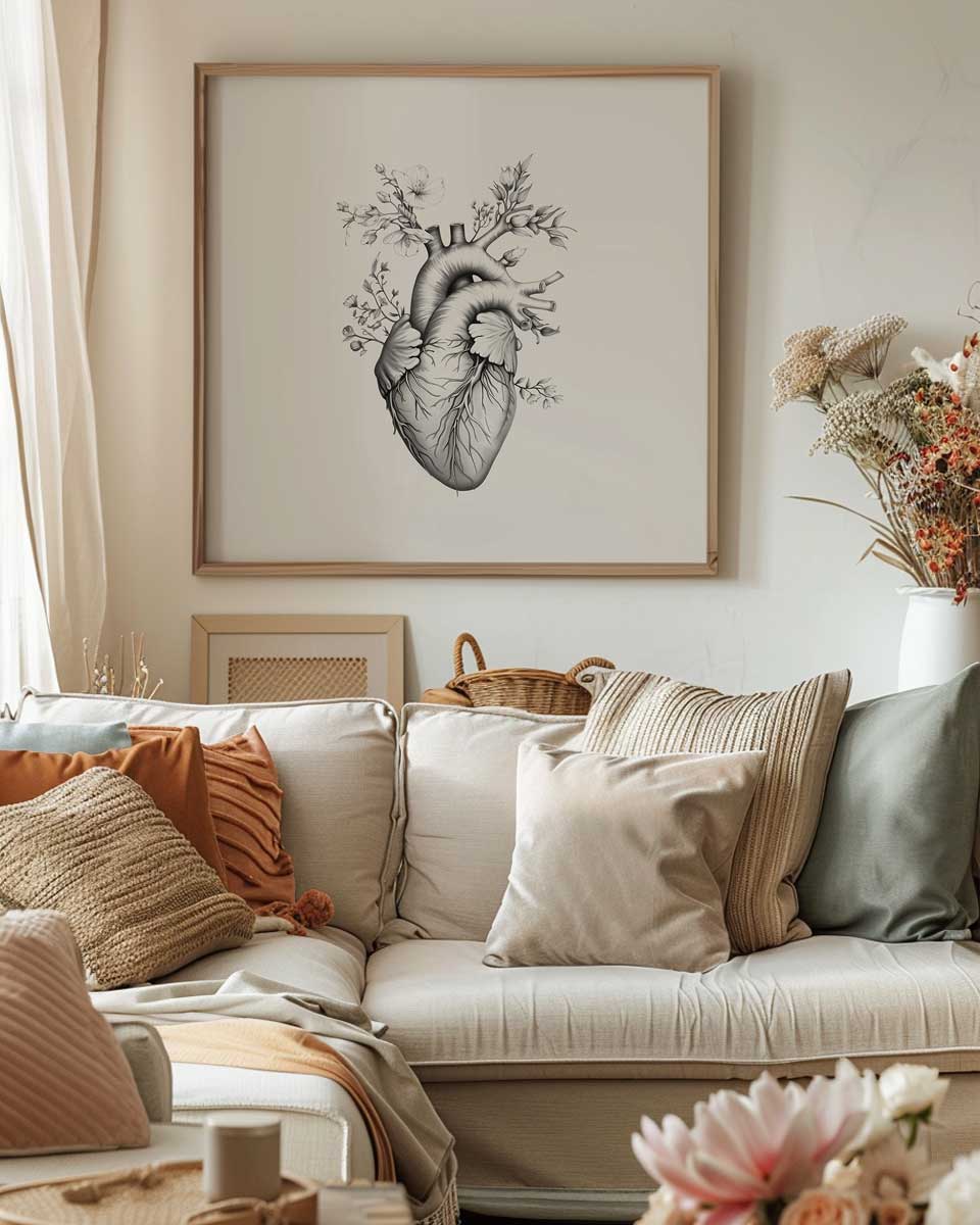 הדפס - Floral heart
