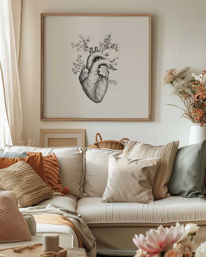 פוסטר - Floral heart