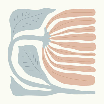 הדפס - Blush blue flower